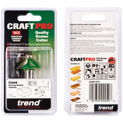 TREND C049X1/2 SELF GUIDED CHAMFER 45Á 12.7MM