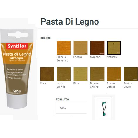 SYNTILOR - PASTA DI LEGNO ALL'ACQUA 50 GR FAGGIO