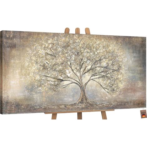 Gemälde Goldbaum auf Keilrahmen 100x50 cm (1/5)
