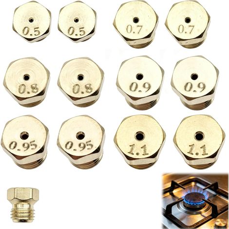 12 Pcs Gicleur Gaz Butane Universels, Gicleur Gaz De Ville (1/5)