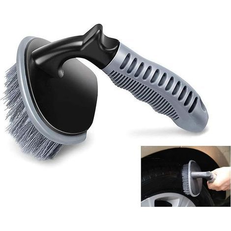 Brosse de lavage de pneus avec poignée universelle en caoutchouc, haute qualité (1/5)