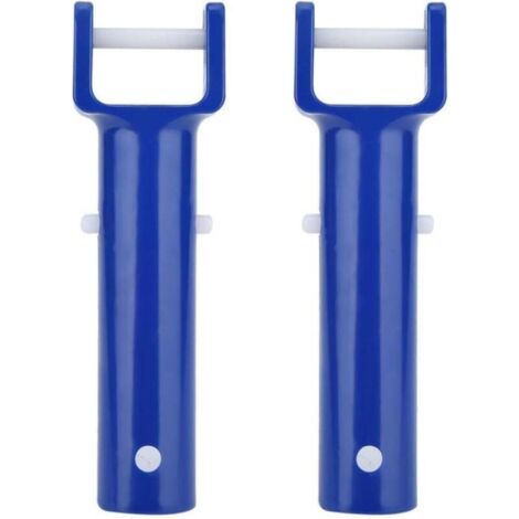 2pcs poignée de tête en v Bleu Piscine v Forme Clip Brosse poignée de la tête de Remplacement Piscine Accessoires (1/5)