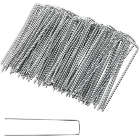 Wolketon 400pz Picchetti di fissaggio per giardino. 150x25mm. Ø2.8mm. picchetti per tenda. picchetto di ancoraggio a terra per giardino