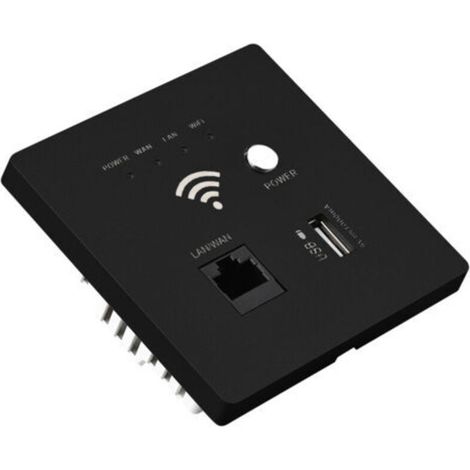 Routeur WiFi sans fil mural, Point d'accès AP 300M, prise de charge USB, montage mural, Wi-Fi avec cryptage WPS