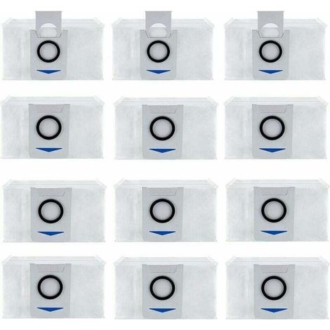 Lot de 12 Sac d'aspirateur Accessoires pour Ecovacs Deebot X1 Omni / X1 e Omni. Aspirateur Accessoires de Rechange Sac à poussière (1/4)