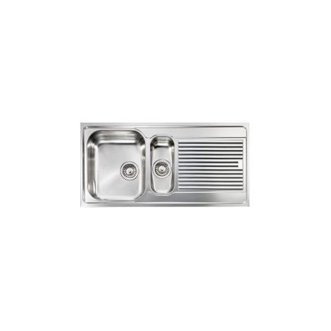 Lavello ZENITH 210 100x50 2 vasche sinistre+ gocciolatoio ACCIAIO INOX (1/5)
