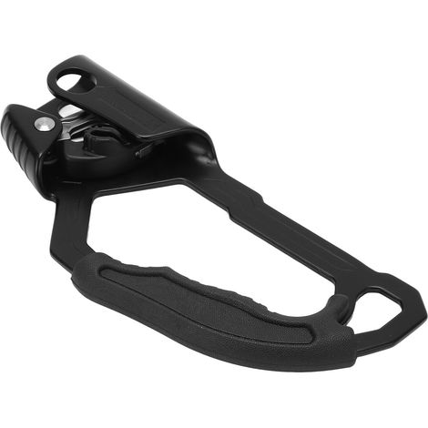 CAMNAL Manuelle Steigklemme für Klettern, Baumklettern und Abseilen – Seilklemme für 8–13 mm Seil, Linkshänder, schwarz (1/5)