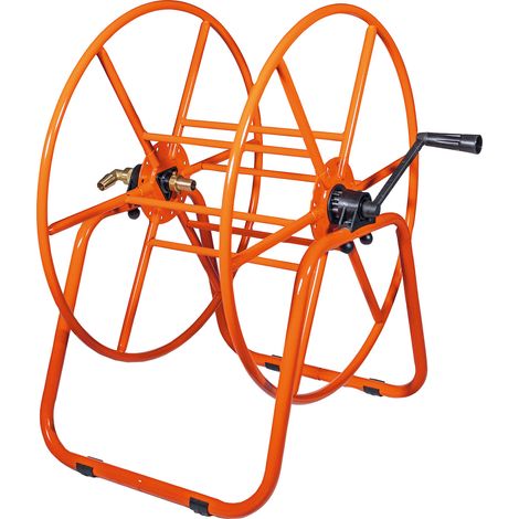 Avvolgitubo Professionale Capacità Tubo 110 m 3/4" Agrati 409IT in Acciaio Verniciato Arancione (1/5)
