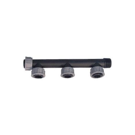 Clarinette en polypropylène 3 sorties – Écrous tournants pour installation rapide – Résistante aux UV pour irrigation professionnelle – Rain