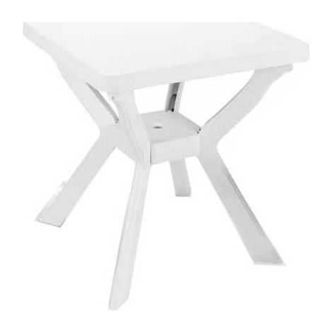 Mesa de resina Reno Blanco 70x70 Progarden