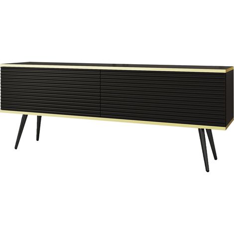 Meuble de salle de bain, Noir Mat, 80 × 57 × 46 cm (1/5)