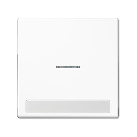 Jung Tasto basculante 1 posto, con campo di scrittura, con conduttore di luce, duroplastico, serie LS, bianco alpino LS 990 NAKO5 WW