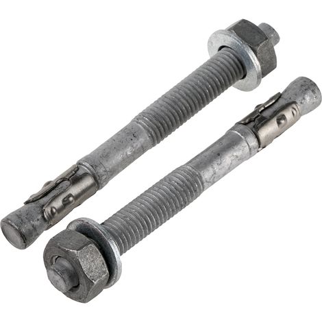 Boulon d'ancrage RS PRO, en Acier au carbone M10, 10mm x 100mm ( Prix pour Sachet de 10 )