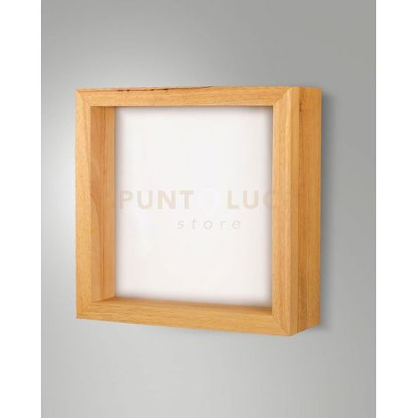 Lampada da Parete Fabas Window Applique Quercia L375 Design Moderno Luce Calda