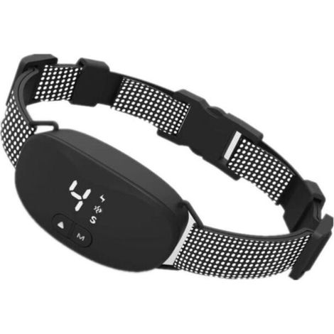 -Collier anti-aboiements pour chiens, collier automatique avec 7 niveaux de sensibilité, niveau de vibration 0-8, mode choc et son, IP67 étanche et rechargeable noir (1/5)
