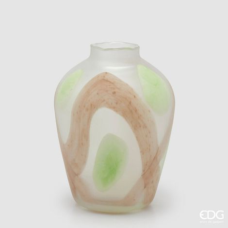 EDG Enzo De Gasperi Vaso Macula Anfora H 32 Cm D 25 Cm Waterproof Vetro Mix Verde