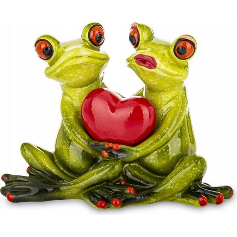 Froschfigur verliebtes Pärchen, Froschherz für Verlobung, Valentinstag (1/5)