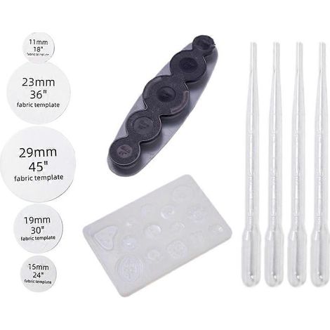 Formen für stoffbezogene Knöpfe (11 mm, 15 mm, 19 mm, 23 mm, 29 mm) – Formwerkzeuge und -formen für die Textilveredelung (1/5)