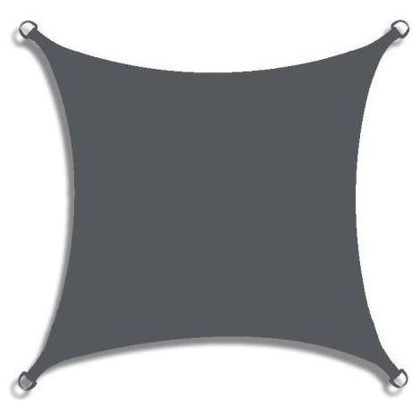 Shade of shading rectangular waterproof, polyester Oxford, protection UV 95 %, resistant to the tears, protection solar outdoor for garden, balcony, patio, patio, camping (gray fonce, 2 x (1/5)