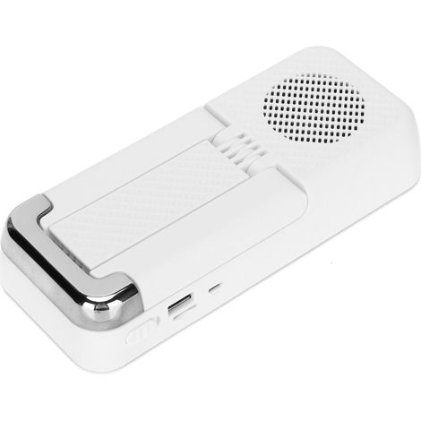 Leistungsstarker, faltbarer, tragbarer Handyhalter mit Bluetooth-Lautsprecher (weiß) (1/5)