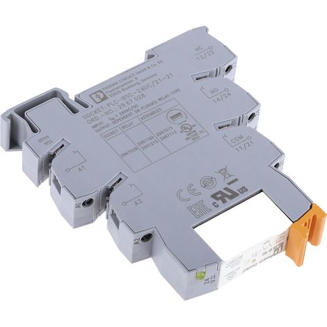 Relais d'interface 24V c.a. / V c.c., 2 RT, montage Rail DIN, série PLC-RSC- 24UC/21-21 ( Prix pour 1 )