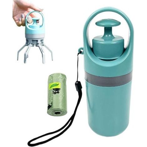 Ramasse-crottes pour chien portable avec distributeur de sacs, nettoyant compact pour déchets animaux, ramasse-déchets pratique pour nettoyage rapide sans effort en extérieur (1/5)