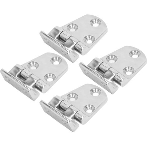 4 charnières bateau renforcées en acier inoxydable 316 poli miroir, robustes et pliables pour camping-car, yacht et marine (1/5)
