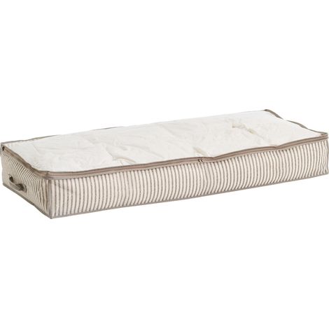 Borsa portaoggetti zeller sotto letto poliestere beige 104x46 cm (1/2)