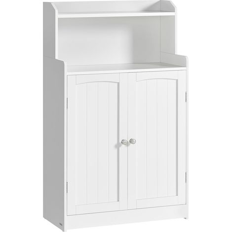 Mueble de baño mueble de almacenaje mueble de 2 puertas con 2 estantes regulables para comedor cocina salón 30 x 60 x 100 cm blanco 120006479 (1/3)