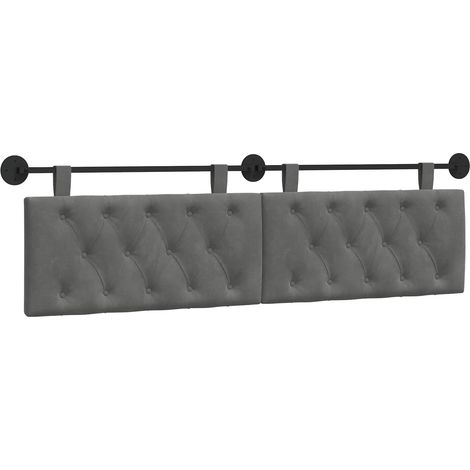 Maison Exclusive - Tête de lit suspendue Gris foncé Velours (1/5)