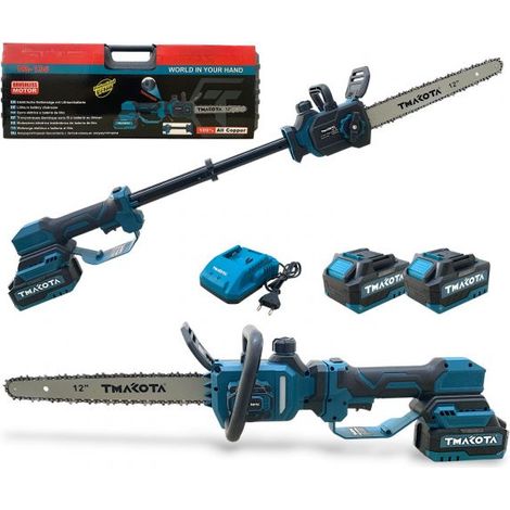 Motosega a Batteria Con Lama da 12" 30cm Allungabile 70-105cm 2x68V 6000mAh (1/5)