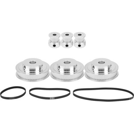 2GT-200/280/400/mm Courroie de distribution Roue synchrone 20/60 dents et roue de courroie de distribution 3 pièces Alésage de 8 mm (1/4)