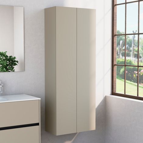 Inda - Colonna bagno con 2 ante e 4 ripiani 60x160 cm - Terra di (1/3)