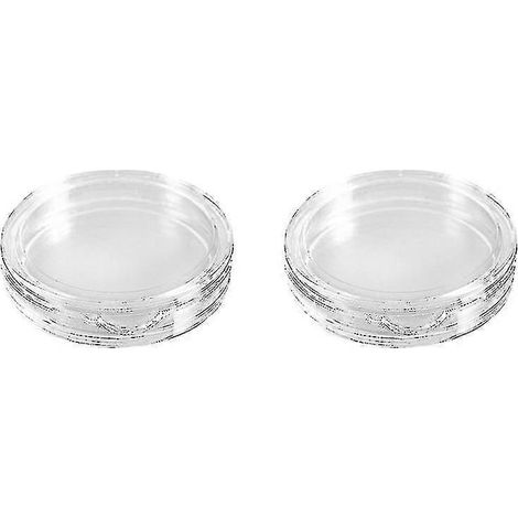 Lot de 20 petits porte-monnaie ronds en plastique transparent, 10 de 18 mm et 10 de 22 mm. (1/5)