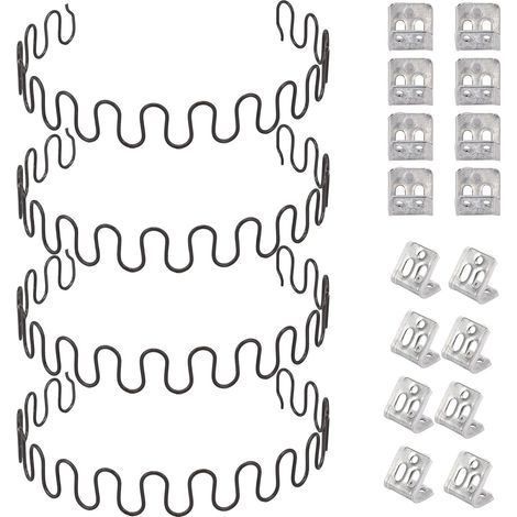 Ressorts de rechange pour canapé – Lot de 4 pièces 50,8 cm – Clips en S inclus – Acier au carbone pour élasticité durable (1/5)