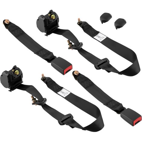Universal 3-Point Retractable Safety Seat Belts for Trucks, Vans, RVs, and Cars - Adjustable, Easy Install, Extra Long Straps (1/5)