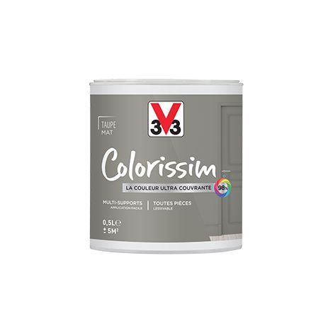 Peinture Multi-supports V33 Colorissim Mat Taupe 0,5 L