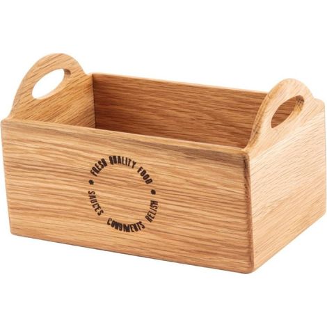 Porte-condiments en chêne avec inscription 230mm - Ref CN517 - Olympia (1/5)