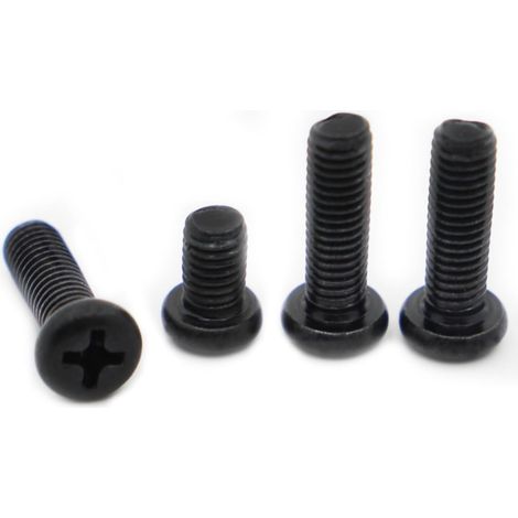 50 vis à tête ronde Phillips noires, de longueur 3 16 mm, pour applications électroniques (M1.2,