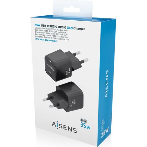 Caricabatterie da Parete Aisens ASCH-35W1P023-BK Nero 35 W (1 Unità) (1/5)