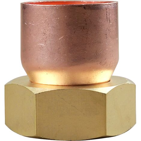 Ibp Bänninger – Raccord cuivre douille droite écrou prisonnier 1" (26/34) – Tube cuivre Ø28 – A visser et souder – Compatible plomberie et chauffage (1/4)