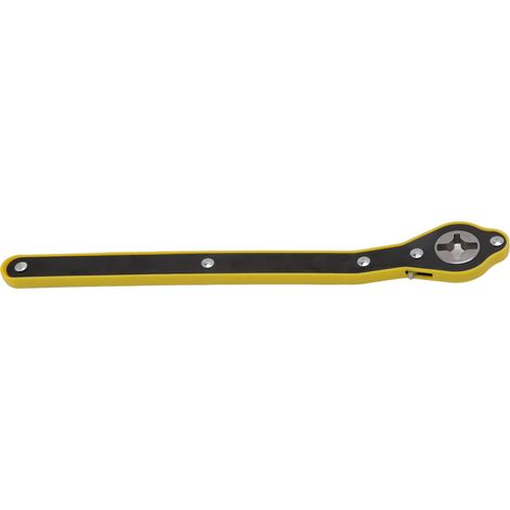 Clé à rochet 34cm long manche ergonomique clé à cliquet démultiplication pour démontage roue pneu (1/5)