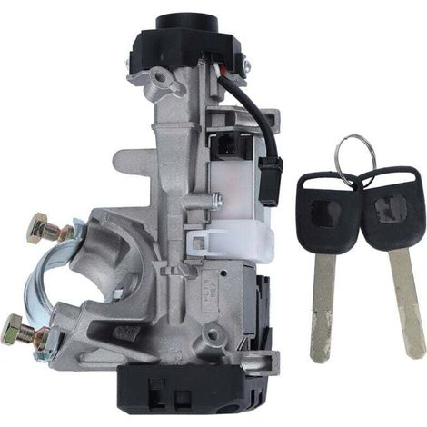 Serrure à cylindre de commutateur d'allumage de transmission automatique, avec 2 clés, puce 48, adaptée à Honda Accord/CRV/Odyssey (1/4)