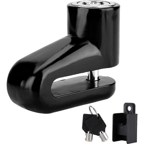 Antivol de disque de frein, antivol de sécurité pour disque de frein, antivol pour disque de frein de roue de vélo/scooter/moto (noir) (1/5)