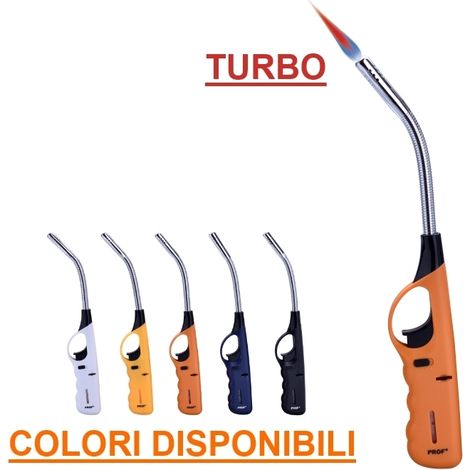 Accendigas/Accendino ricaricabile con becco flessibile e fimma turbo - BlueFlameTurbo