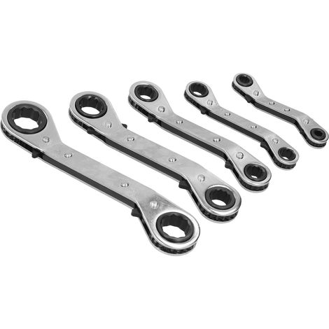 5 Pièces Clé à Douille Réversible en Acier Chrome-Vanadium Set Multifonction (1/5)