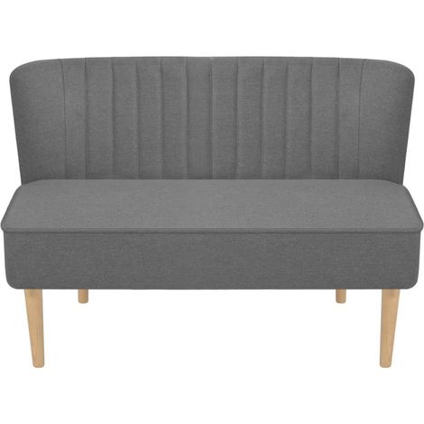 Divano 117 x 55,5 x 77 cm tessuto grigio chiaro 020019481