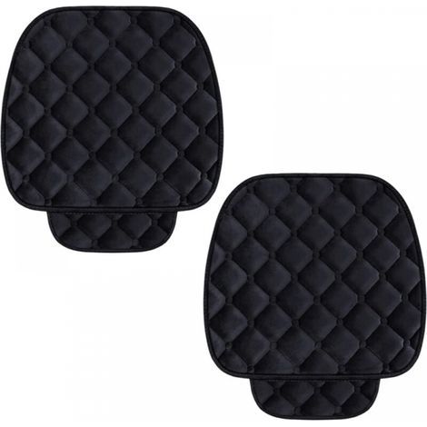 Black 2 Pieces Velvet Car Seat Cover,Car Seat Cover,Comfort Car Seat Cover,Universal Car Seat Cover,Front Car Seat Protector (1/5)
