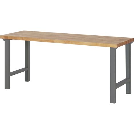 STIER Werktisch Premium, 2000x700x840 mm, robuste Konstruktion aus Stahl und Buche, umweltfreundlich pulverbeschichtet, ideal für Werkstätten und Heimwerkerprojekte, vielseitige Montagewerkbank (1/5)