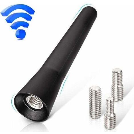 6.5cm FM/DAB Car Antenna – Waterproof and Rustproof Stainless Steel – Stable FM/AM/DAB Reception – Quick and Tool-Free Installation (1/5)